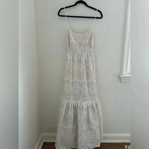 Tracey Reese Organic Eyelet & Laced Back Halter Dress NWT - Picture 3 of 13